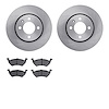 6302-92046 Brake Rotors with 3000-Series Ceramic Brake Pads Kit, 2009-2017 Audi/Volkswagen, Position: Front - image 1