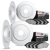 6304-16002 Brake Rotors with 3000-Series Ceramic Brake Pads Kit, 1969-1994 Alfa Romeo, Position: Front and Rear - image 1