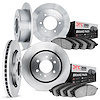 6304-21011 Brake Rotors with 3000-Series Ceramic Brake Pads Kit, 2007-2014 Kia/Hyundai/Genesis, Position: Front and Rear - image 1