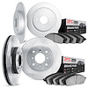 6304-27001 Brake Rotors with 3000-Series Ceramic Brake Pads Kit, 2000-2004 Volvo, Position: Front and Rear - image 1