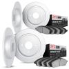 6304-67002 Brake Rotors with 3000-Series Ceramic Brake Pads Kit, 1982-1983 Infiniti/Nissan, Position: Front and Rear - image 1
