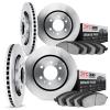6304-72042 Brake Rotors with 3000-Series Ceramic Brake Pads Kit, 2000-2006 Mitsubishi, Position: Front and Rear - image 1