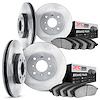 6304-76003 Brake Rotors with 3000-Series Ceramic Brake Pads Kit, 1985-1988 Lexus/Toyota/Scion, Position: Front and Rear - image 1