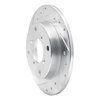 631-01001L Drilled/Slotted Brake Rotor [Silver], 1989-1994 Suzuki, Position: Rear Left - image 2