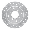 631-01001R Drilled/Slotted Brake Rotor [Silver], 1989-1994 Suzuki, Position: Rear Right - image 1