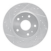 631-01004L Drilled/Slotted Brake Rotor [Silver], 2007-2019 Suzuki, Position: Front Left