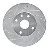 631-01008L Drilled/Slotted Brake Rotor [Silver], 2004-2010 Multiple Makes/Models, Position: Front Left