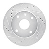 631-01010L Drilled/Slotted Brake Rotor [Silver], 2004-2010 Multiple Makes/Models, Position: Front Left - image 1