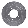 631-01013L Drilled/Slotted Brake Rotor [Silver], 1999-2008 Multiple Makes/Models, Position: Front Left - image 1