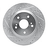 631-01014L Drilled/Slotted Brake Rotor [Silver], 2006-2017 Suzuki, Position: Front Left - image 1