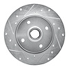 631-02004L Drilled/Slotted Brake Rotor [Silver], 1976-1984 Porsche, Position: Front Left - image 1