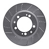 631-02009D Drilled/Slotted Brake Rotor [Silver], 1986-1991 Porsche, Position: Right Front - image 1