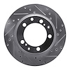 631-02021R Drilled/Slotted Brake Rotor [Silver], 1987-1997 Porsche, Position: Rear Right - image 1