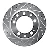 631-02024L Drilled/Slotted Brake Rotor [Silver], 1987-1989 Porsche, Position: Rear Left - image 1