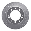 631-02024R Drilled/Slotted Brake Rotor [Silver], 1987-1989 Porsche, Position: Rear Right - image 1