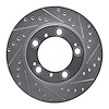 631-02029R Drilled/Slotted Brake Rotor [Silver], 1997-2004 Porsche, Position: Rear Right - image 1