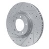 631-02084D Drilled/Slotted Brake Rotor [Silver], Fits Select Multiple Makes/Models, Position: Left Front - image 2