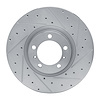 631-02085D Drilled/Slotted Brake Rotor [Silver], Fits Select Multiple Makes/Models, Position: Right Front
