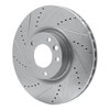 631-02092L Drilled/Slotted Brake Rotor [Silver], 2008-2009 Multiple Makes/Models, Position: Front Left - image 2