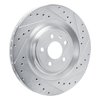 631-02102R Drilled/Slotted Brake Rotor [Silver], 2015-2018 Porsche, Position: Rear Right - image 2