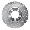 631-02121D Drilled/Slotted Brake Rotor [Silver], 2017-2021 Porsche, Position: Right Front - image 1