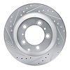 631-02130L Drilled/Slotted Brake Rotor [Silver], 2019-2021 Porsche, Position: Rear Left - image 1