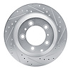 631-02130R Drilled/Slotted Brake Rotor [Silver], 2019-2021 Porsche, Position: Rear Right - image 1