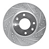 631-03000R Drilled/Slotted Brake Rotor [Silver], 2002-2006 Kia/Hyundai/Genesis, Position: Front Right - image 1