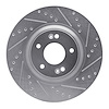631-03003R Drilled/Slotted Brake Rotor [Silver], Fits Select Kia/Hyundai/Genesis, Position: Front Right - image 1