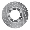 631-03005L Drilled/Slotted Brake Rotor [Silver], 1987-1999 Multiple Makes/Models, Position: Front Left - image 1