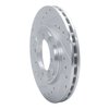 631-03007L Drilled/Slotted Brake Rotor [Silver], 1992-1998 Kia/Hyundai/Genesis, Position: Front Left - image 2