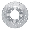 631-03007R Drilled/Slotted Brake Rotor [Silver], 1992-1998 Kia/Hyundai/Genesis, Position: Front Right - image 1