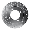 631-03008L Drilled/Slotted Brake Rotor [Silver], 1994-1996 Kia/Hyundai/Genesis, Position: Rear Left - image 1