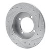 631-03008L Drilled/Slotted Brake Rotor [Silver], 1994-1996 Kia/Hyundai/Genesis, Position: Rear Left - image 4