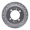 631-03009L Drilled/Slotted Brake Rotor [Silver], 1994-1998 Kia/Hyundai/Genesis, Position: Rear Left - image 1