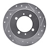 631-03009R Drilled/Slotted Brake Rotor [Silver], 1994-1998 Kia/Hyundai/Genesis, Position: Rear Right - image 1