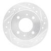 631-03010R Drilled/Slotted Brake Rotor [Silver], 1997-2006 Kia/Hyundai/Genesis, Position: Rear Right - image 1