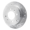 631-03011R Drilled/Slotted Brake Rotor [Silver], 1999-2006 Kia/Hyundai/Genesis, Position: Rear Right - image 2