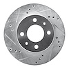 631-03012L Drilled/Slotted Brake Rotor [Silver], 2000-2002 Kia/Hyundai/Genesis, Position: Front Left - image 1