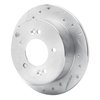 631-03014L Drilled/Slotted Brake Rotor [Silver], 2001-2010 Kia/Hyundai/Genesis, Position: Rear Left - image 2