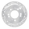 631-03014R Drilled/Slotted Brake Rotor [Silver], 2001-2010 Kia/Hyundai/Genesis, Position: Rear Right - image 1