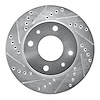 631-03015L Drilled/Slotted Brake Rotor [Silver], 2001-2003 Kia/Hyundai/Genesis, Position: Front Left - image 1