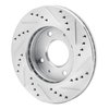 631-03015L Drilled/Slotted Brake Rotor [Silver], 2001-2003 Kia/Hyundai/Genesis, Position: Front Left - image 4