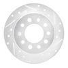 631-03017R Drilled/Slotted Brake Rotor [Silver], 2003-2008 Kia/Hyundai/Genesis, Position: Rear Right - image 1