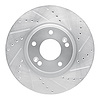 631-03019R Drilled/Slotted Brake Rotor [Silver], 2004-2011 Kia/Hyundai/Genesis, Position: Front Right - image 1
