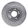 631-03020R Drilled/Slotted Brake Rotor [Silver], 2005-2019 Kia/Hyundai/Genesis, Position: Front Right - image 1