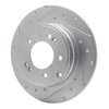 631-03021L Drilled/Slotted Brake Rotor [Silver], 2005-2020 Kia/Hyundai/Genesis, Position: Rear Left - image 2