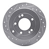 631-03022L Drilled/Slotted Brake Rotor [Silver], 2006-2009 Kia/Hyundai/Genesis, Position: Rear Left - image 1
