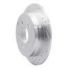 631-03022L Drilled/Slotted Brake Rotor [Silver], 2006-2009 Kia/Hyundai/Genesis, Position: Rear Left - image 2
