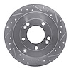 631-03022R Drilled/Slotted Brake Rotor [Silver], 2006-2009 Kia/Hyundai/Genesis, Position: Rear Right - image 1